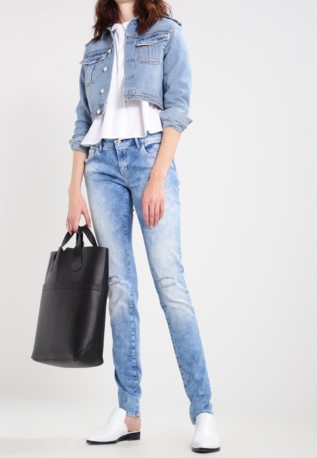 GUESS Denimjakke - blå denim