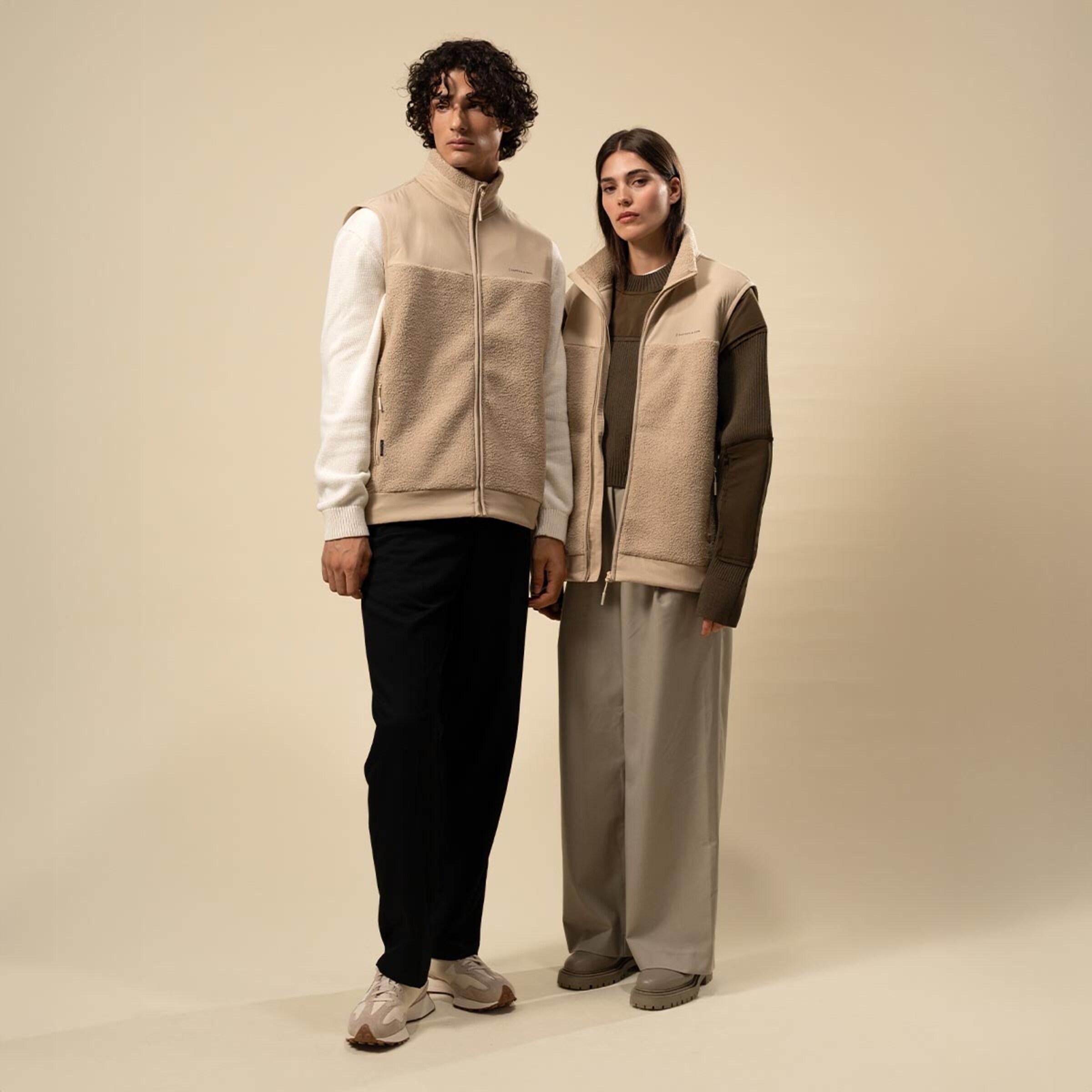 Gilet polaire quotidien couleur grès