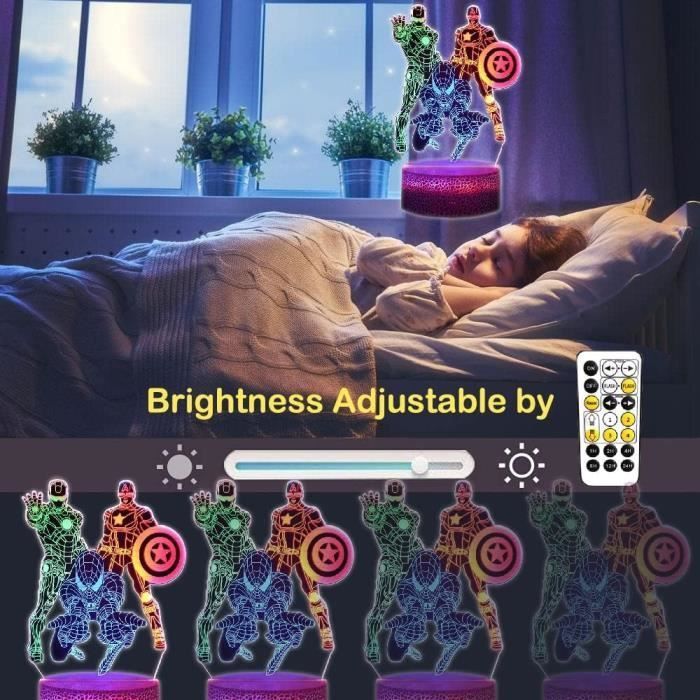 Spiderman 3D LED-nachtlampje met afstandsbediening en timer - BLEOSAN