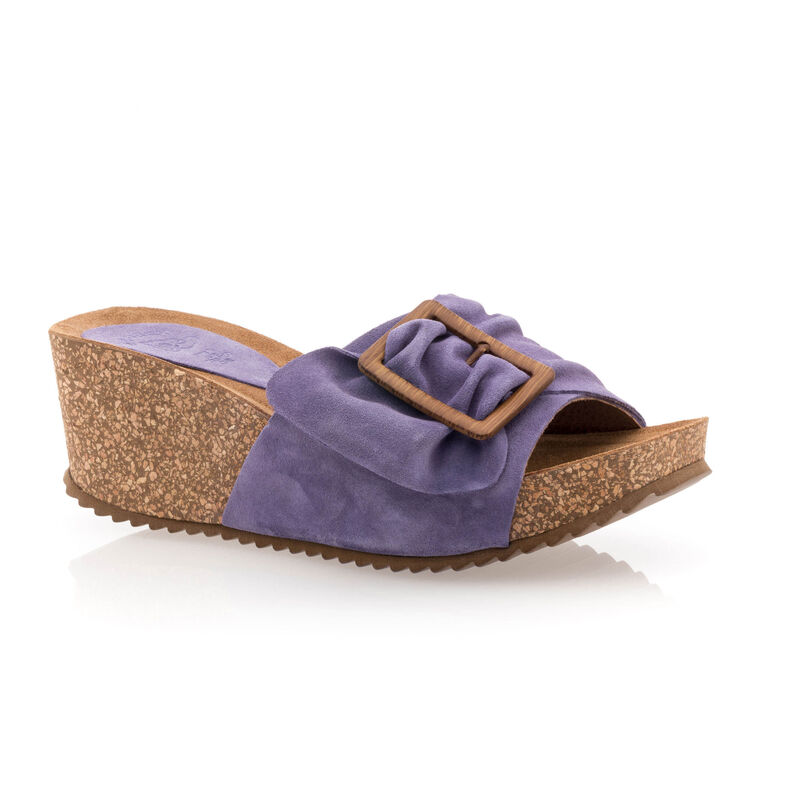 Naisten violetit sandaalit / avokärkiset kengät