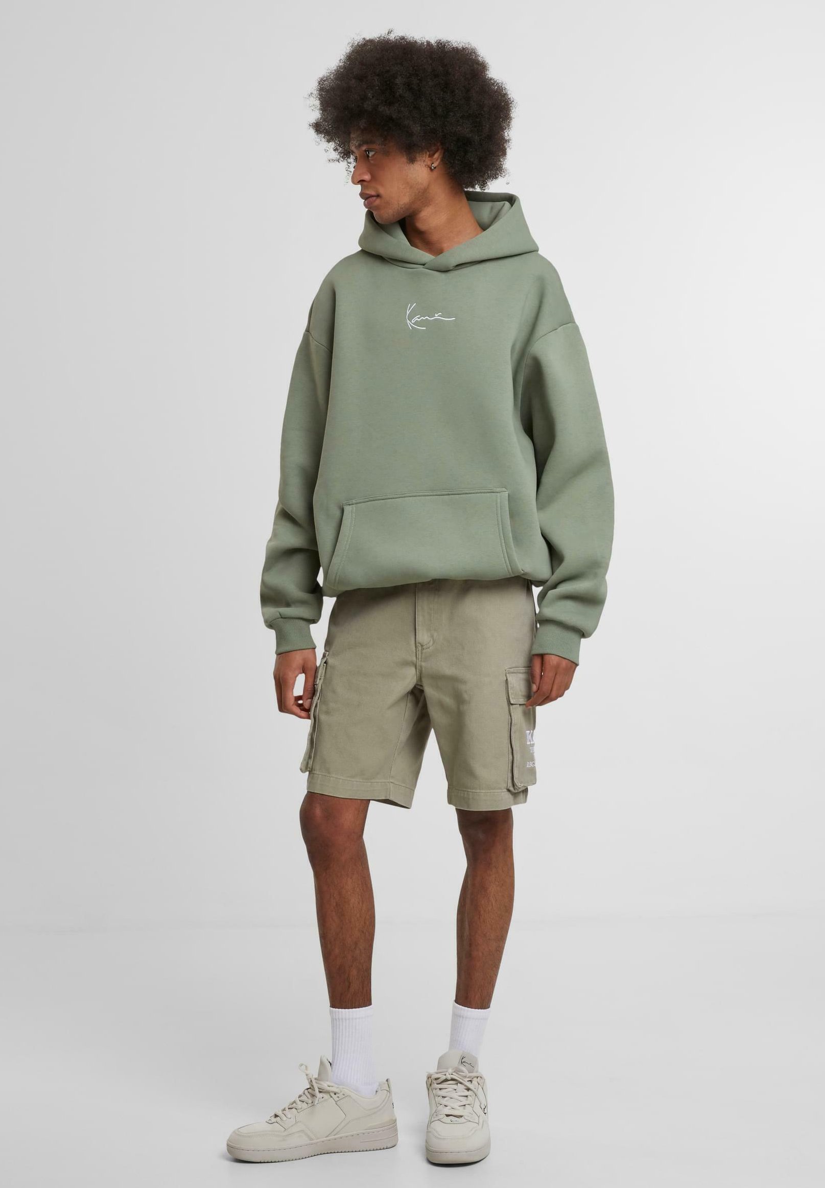 Felpa con cappuccio Karl Kani SMALL SIGNATURE ESSENTIAL - verde