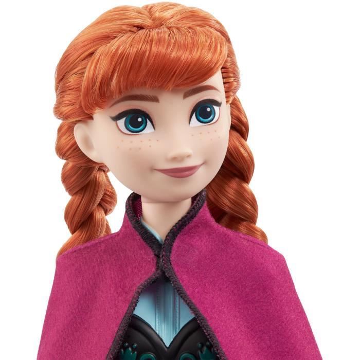 Boneca Anna de Frozen da Mattel Disney com roupa e acessórios HLW49