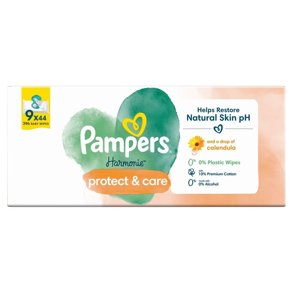 Pampers Harmonie Chusteczki Protect&care Calendula
