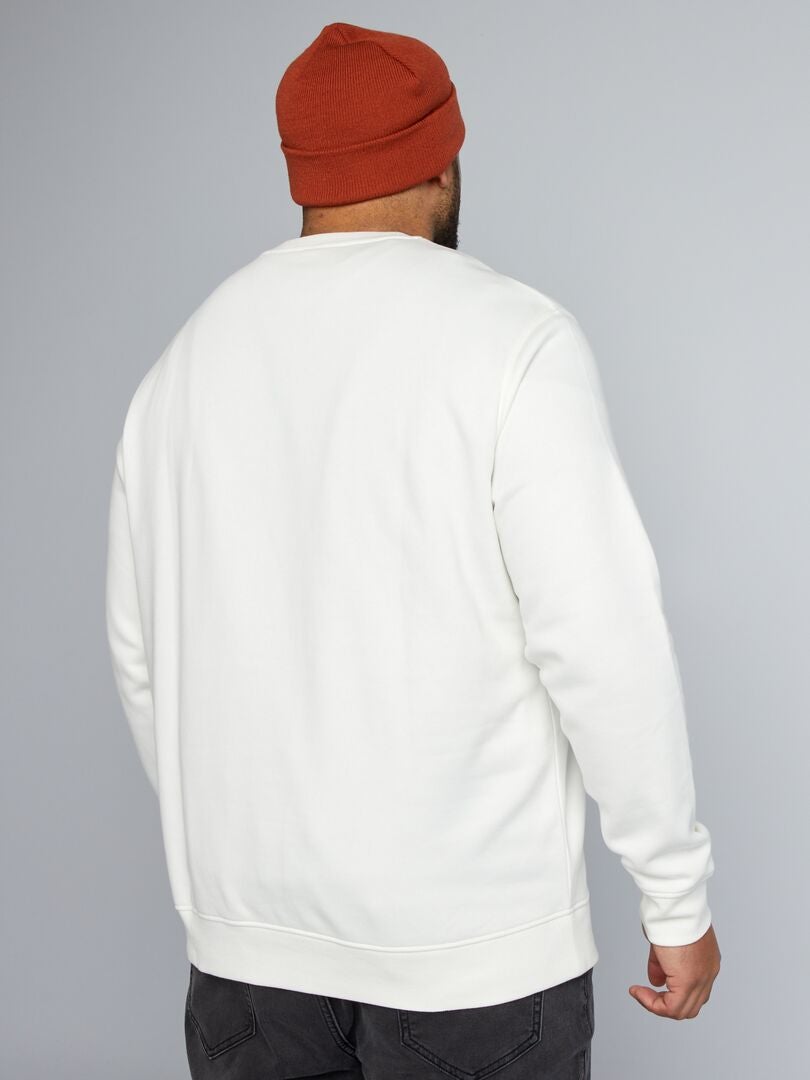 Sudadera de felpa estilo americano - BLANCA