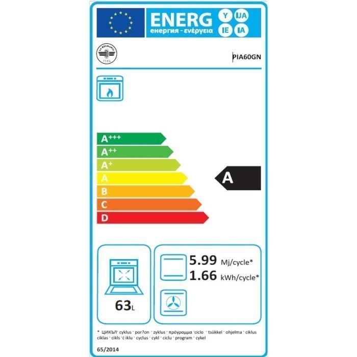 Cuisinière à gaz BERTAZZONI LA GERMANIA PIA60GN - 4 foyers - 10,35 kW - 60 cm - Noir