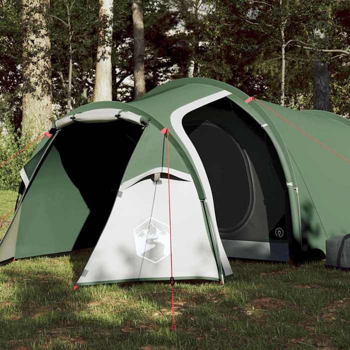 Tienda de campaña tipo túnel - vidaXL - 2 personas - Verde - Impermeable - Resistente al viento