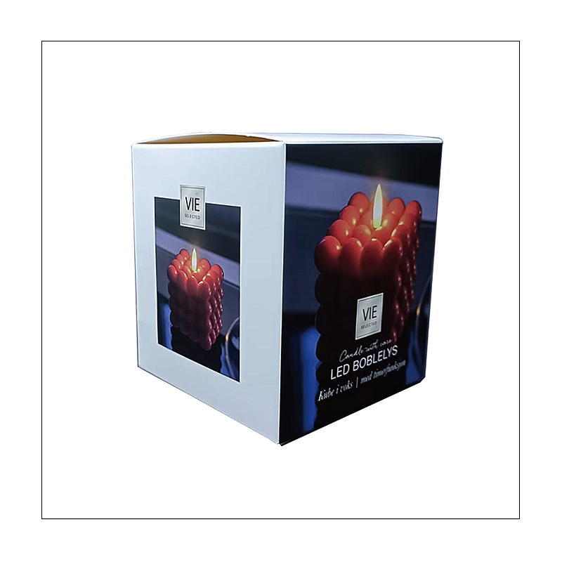 Lampe LED Cube Vie Selected 8,5 x 8,5 x 7,5 cm avec minuterie rouge