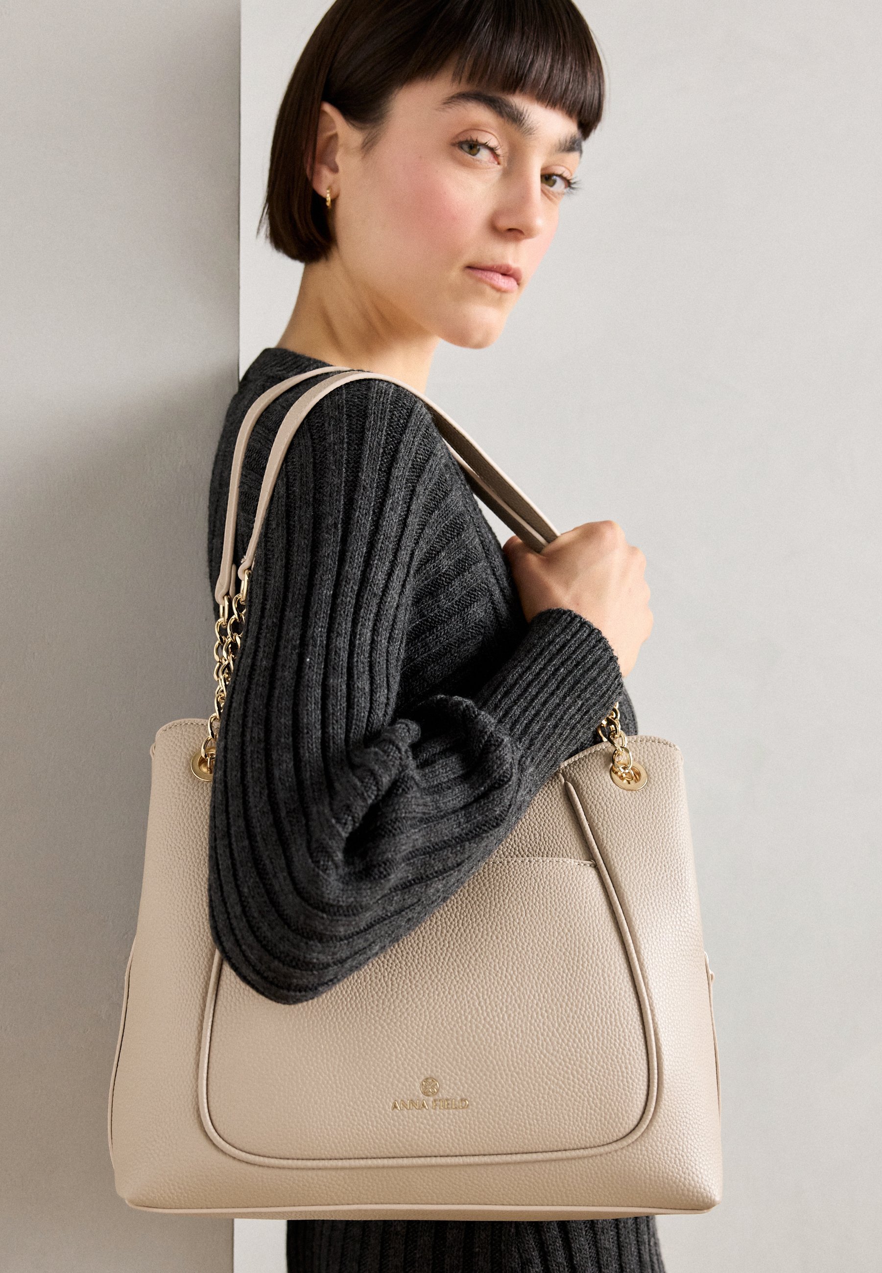 Anna Field handtas - taupe