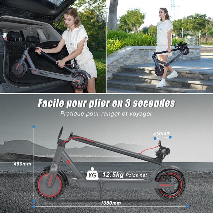 YEE GOO - Trottinette électrique Pliable - Roues 8.5