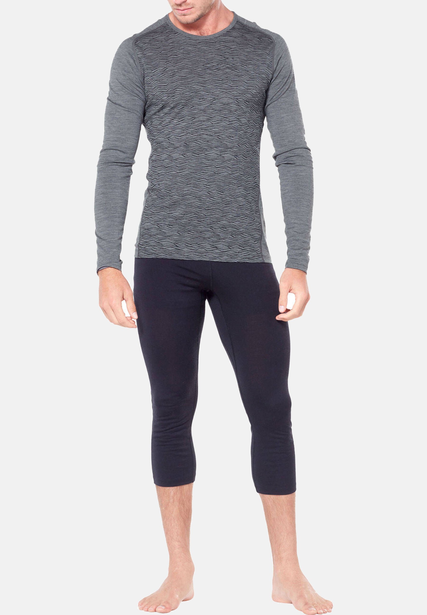 Pantaloni sportivi Icebreaker MERINO 200 MID WEIGHT OASIS 3/4 - 3/4 - NERI
