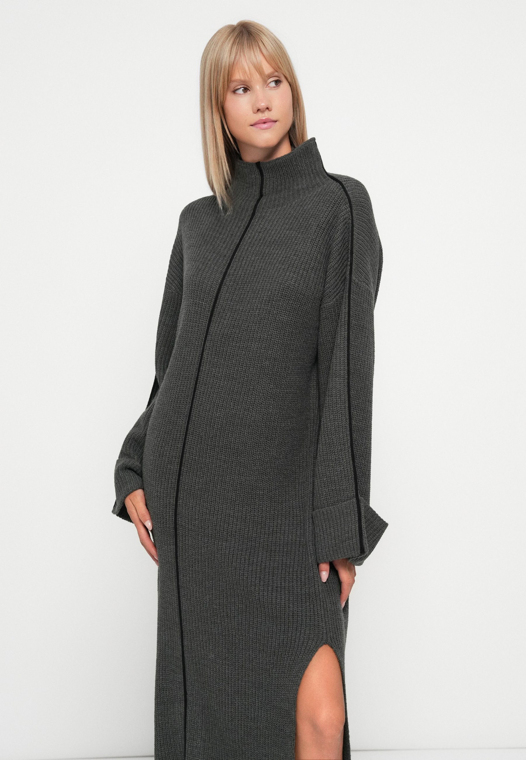 VILA VIVIGGA - Maxikleid - Dunkelgrau meliert