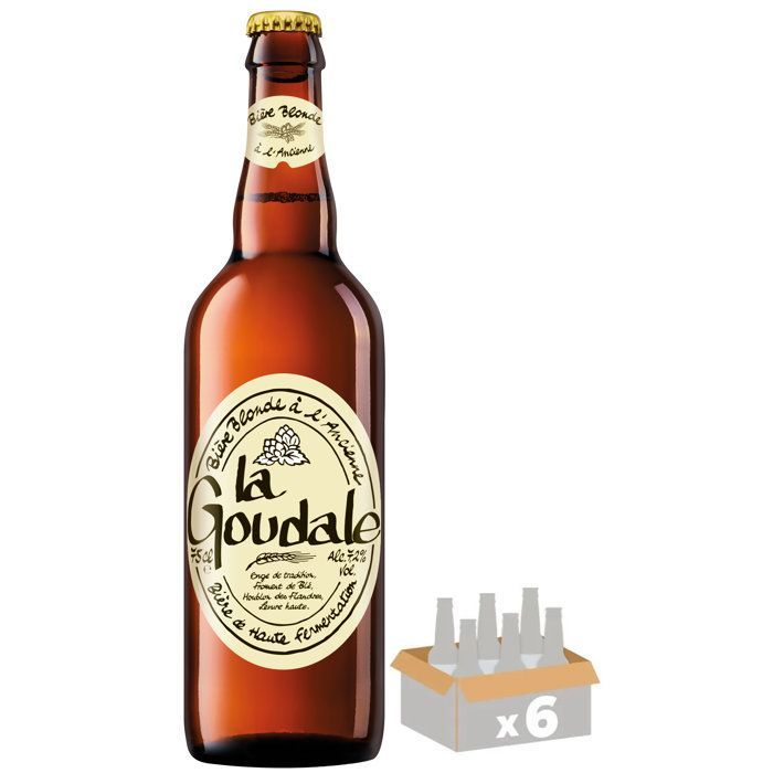 La Goudale - Cerveza rubia - Botella de 75 cl x6