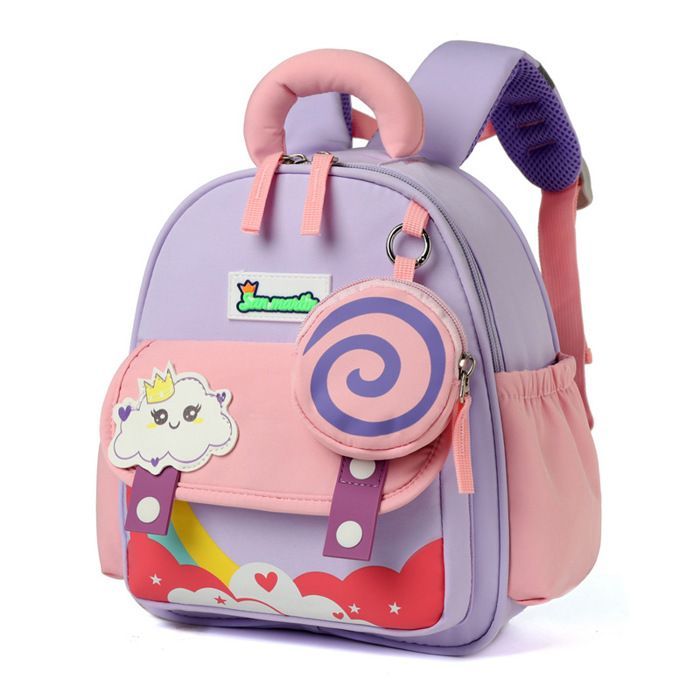 Zainetto per bambini dai 2 ai 6 anni, mini zaino scolastico 3D con animali dei cartoni animati, ideale per l'asilo, la scuola materna, per bambini e bambine (Lecca-lecca)