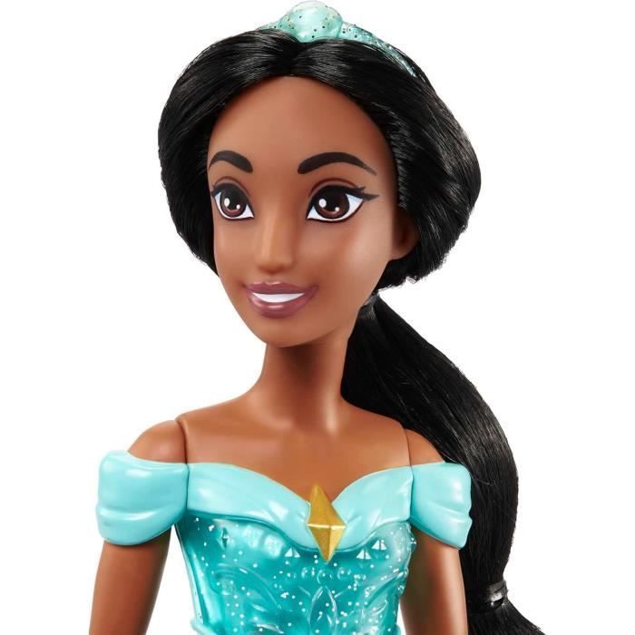 Bambola Jasmine da 29 cm, bambola principessa Disney Mattel con vestito e accessori HLW12