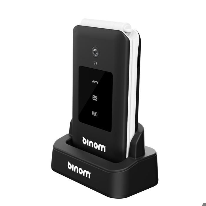 Téléphone pour sénior X3S 4G clapet Noir/Blanc - Binom