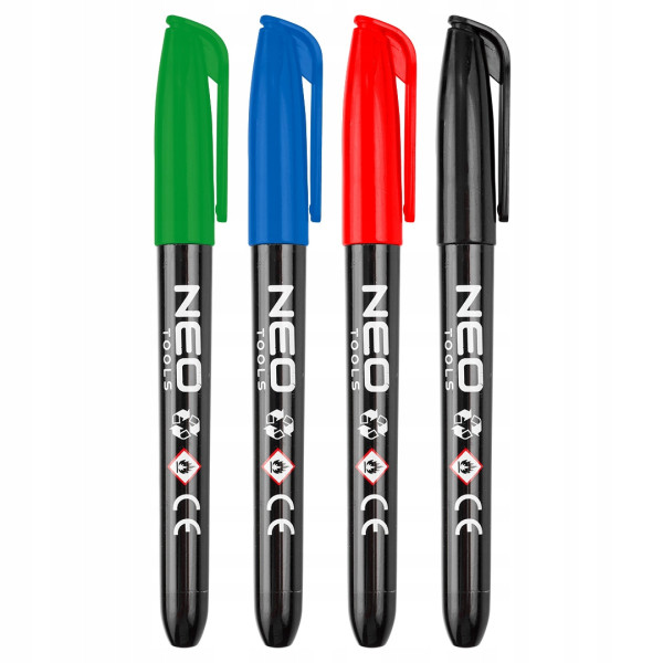 Marker budowlany kolory permanentny wodoodporny olejowy 4szt