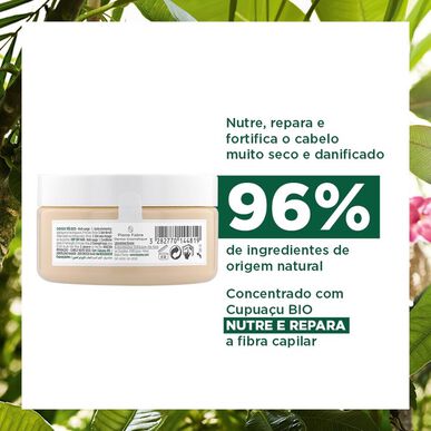 Klorane Cupuaçu korjaava naamio erittäin kuiville hiuksille, Luomu Cupuaçu naamio vaurioituneille hiuksille, 150 ml
