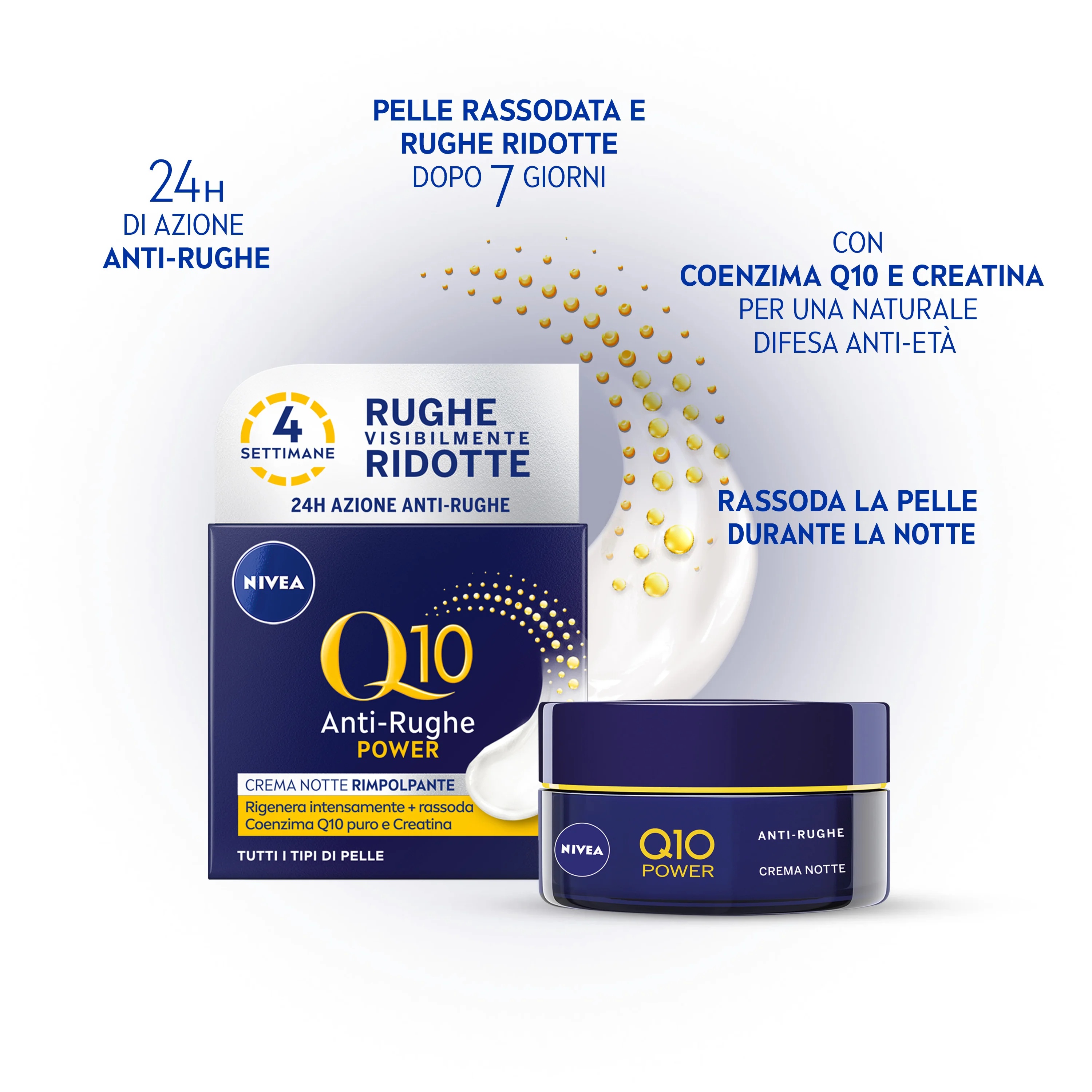 NIVEA Nivea Q10 Power Plumping Νυχτερινή Κρέμα Προσώπου με Αναζωογονητική Δράση