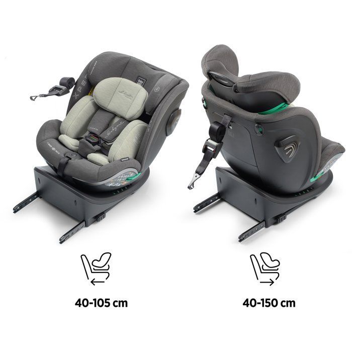 Bilbarnstol - BABYAUTO - XPERTA - Grupp 0/1/2/3 - 40/150 cm - I-Size - Snurrbar - Liggbar - Med förkortare - Olivgrön
