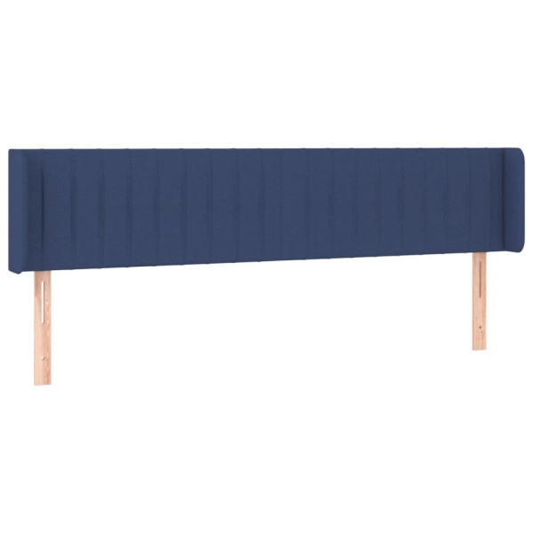 Wezgłowie Niebieski 203 x 16 x 78/88 cm Tkanina vidaXL