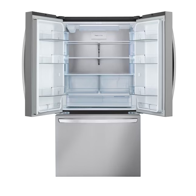 LG Counter-Depth MAX 26,5-cu ft (750 Liter) French-Door-Kühlschrank mit Eiswürfelbereiter (Edelstahl) ENERGY STAR