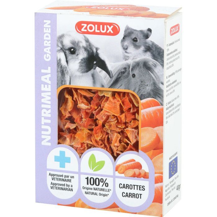Friandises Carottes séché 40 g pour rongeur - zolux