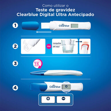 Clearblue Teste Gravidez Digital Ultra Antecipado      1 un 1 un