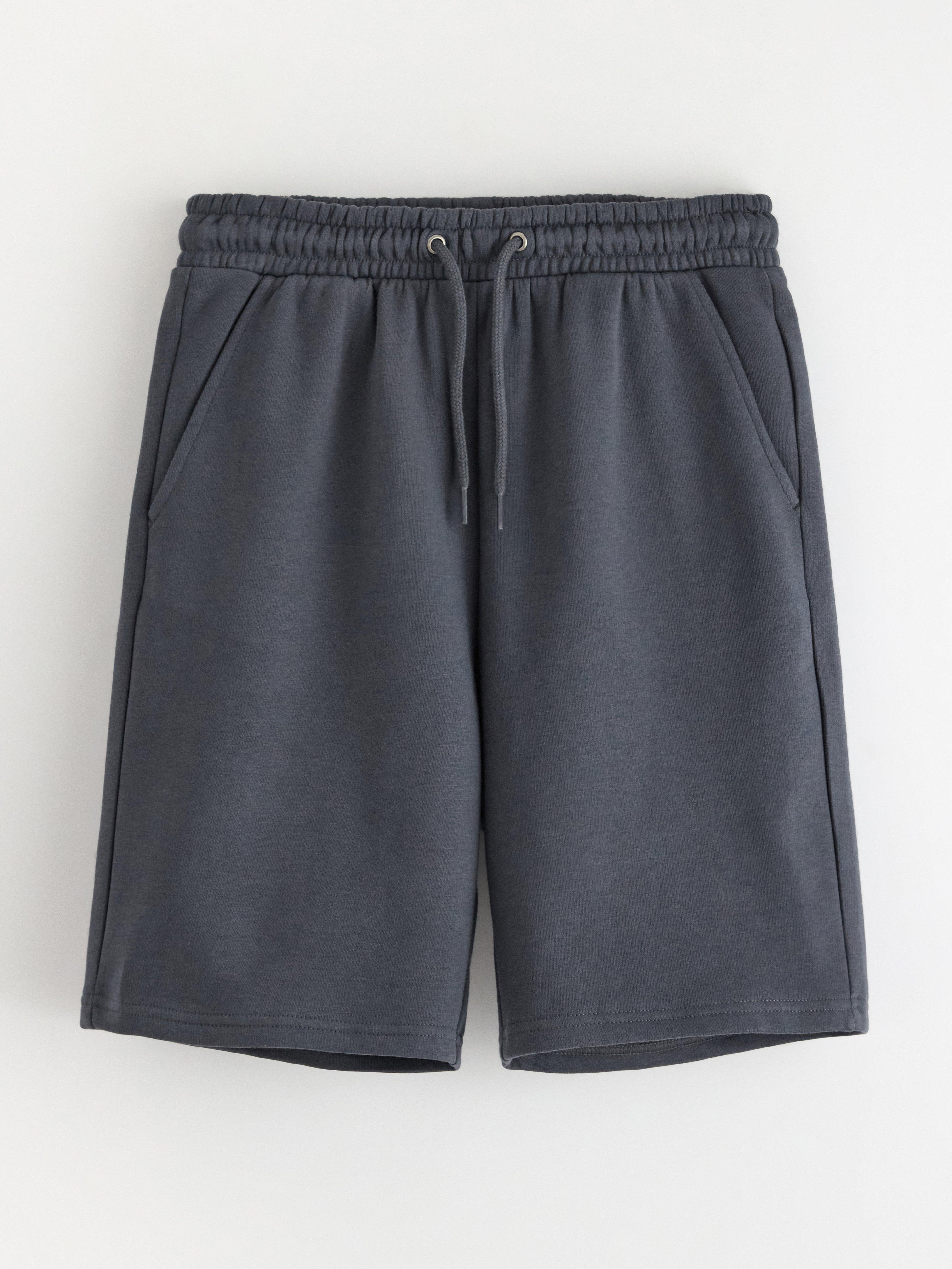 Short en jersey avec intérieur brossé gris foncé