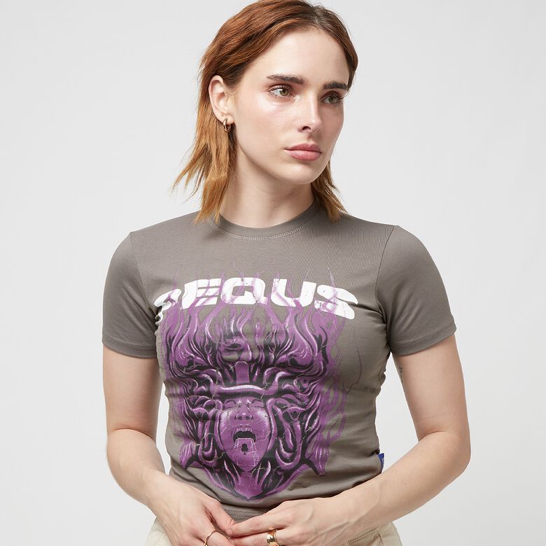 Aansluitend T-shirt met Medusa-print