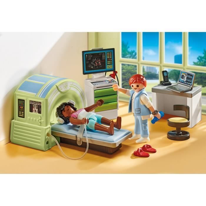 PLAYMOBIL 71618 Scanner médical avec patiente, City Life, L'Hôpital, 29 pièces, Dès 4 ans