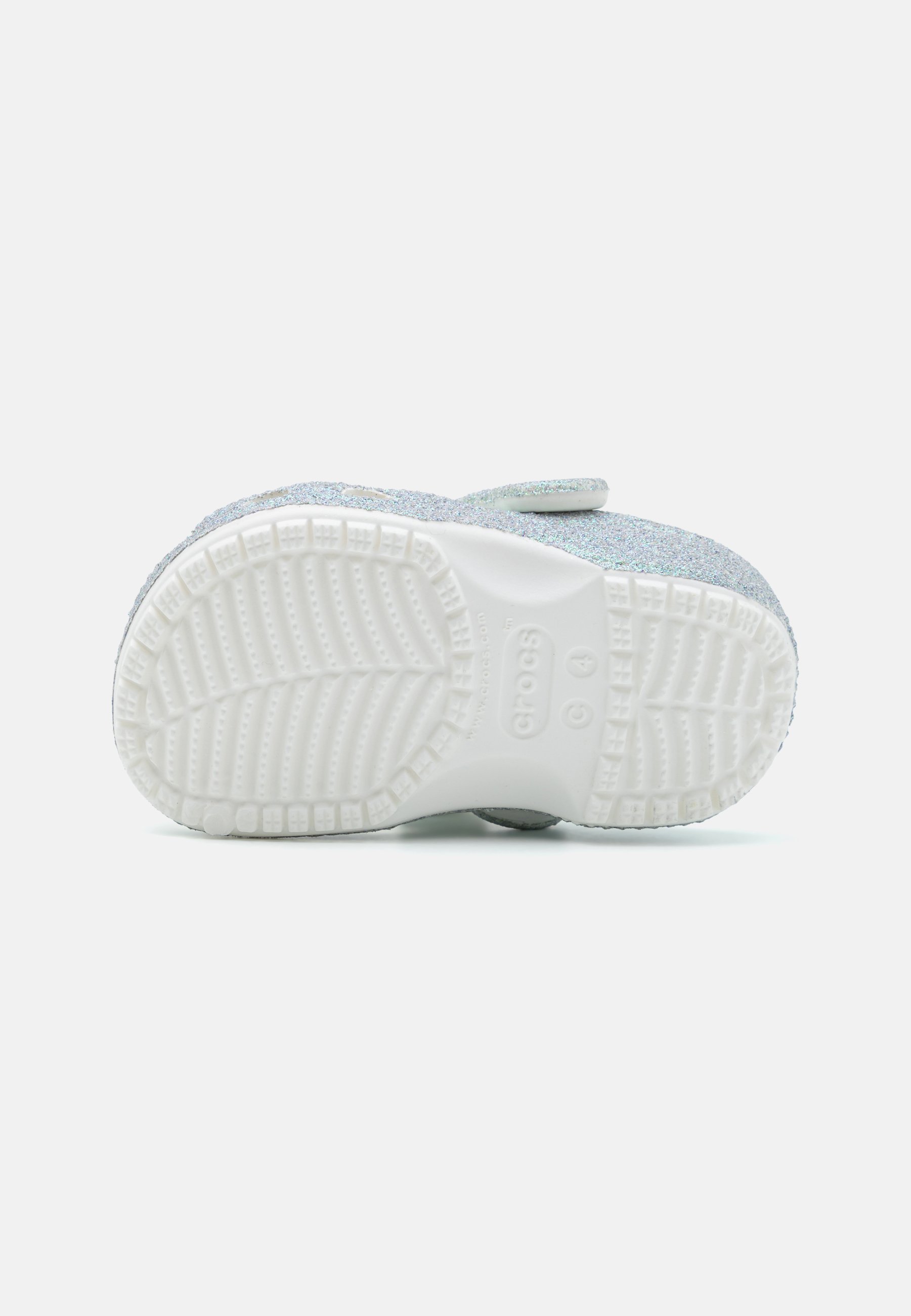 Crocs CLASSIC IRIDESCENT GLITTER UNISEX - Pantoletten - weiß