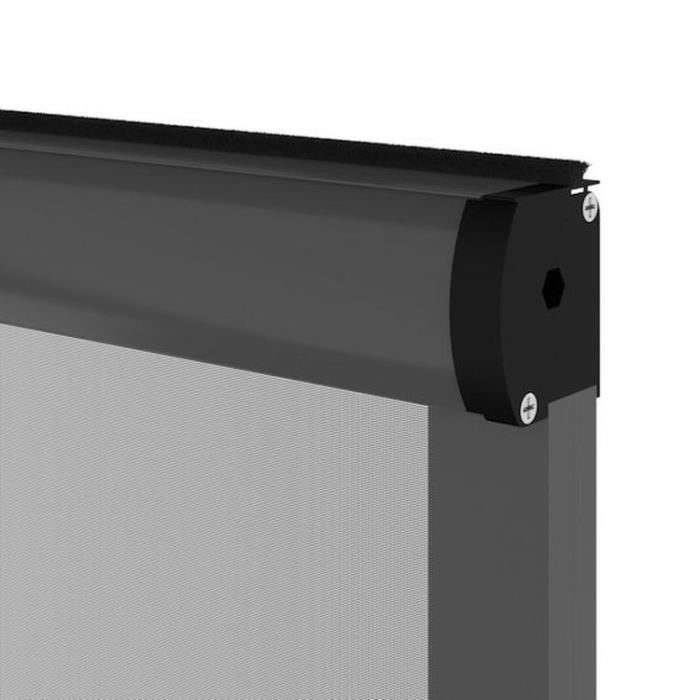 Window mosquito net, 125 x 145 cm, in anthracite grey aluminum - Can be cut to size in width and height