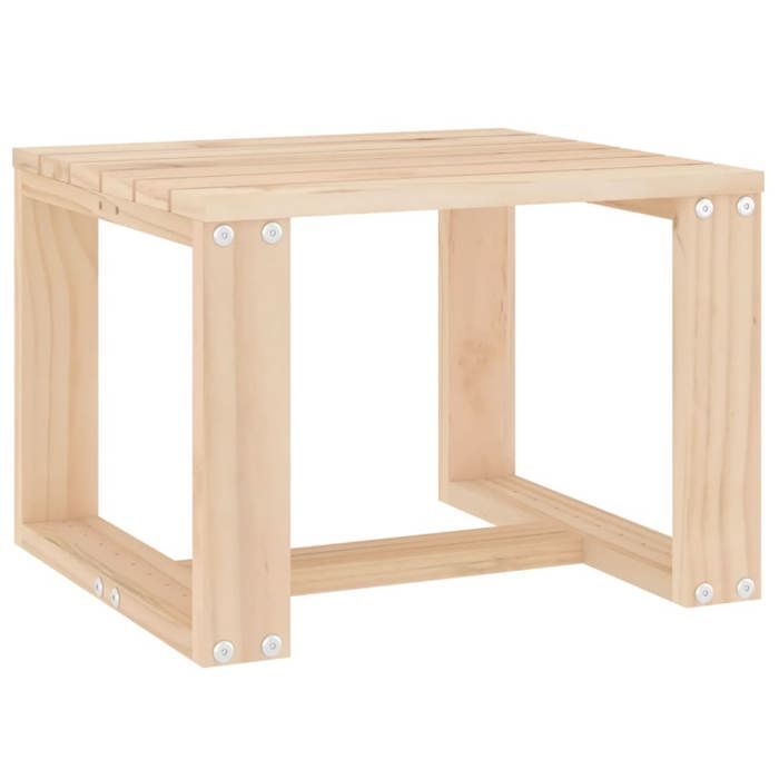 vidaXL Table d'Appoint de Jardin, Table Basse Rectangulaire, Meuble de Jardin Terrasse Patio Balcon, Scandinave, Bois Massif 825079