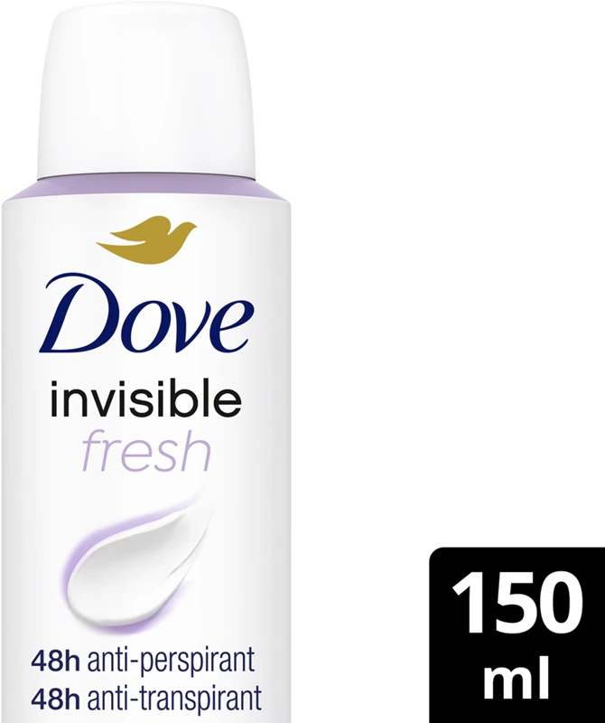 Dove Invisible Fresh deodorant v spreju proti belim madežem