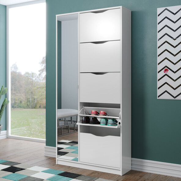 Basix skoskab med spejl