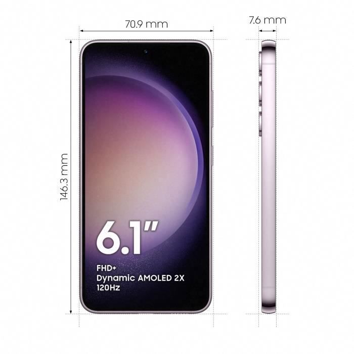 SAMSUNG Galaxy S23 256Go 5G Lavande Single SIM US Version Smartphone