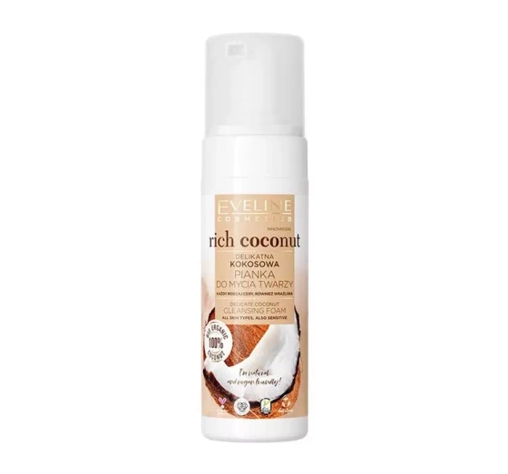 Eveline Cosmetics Rich Coconut delikatna pianka kokosowa do mycia twarzy 150 ml