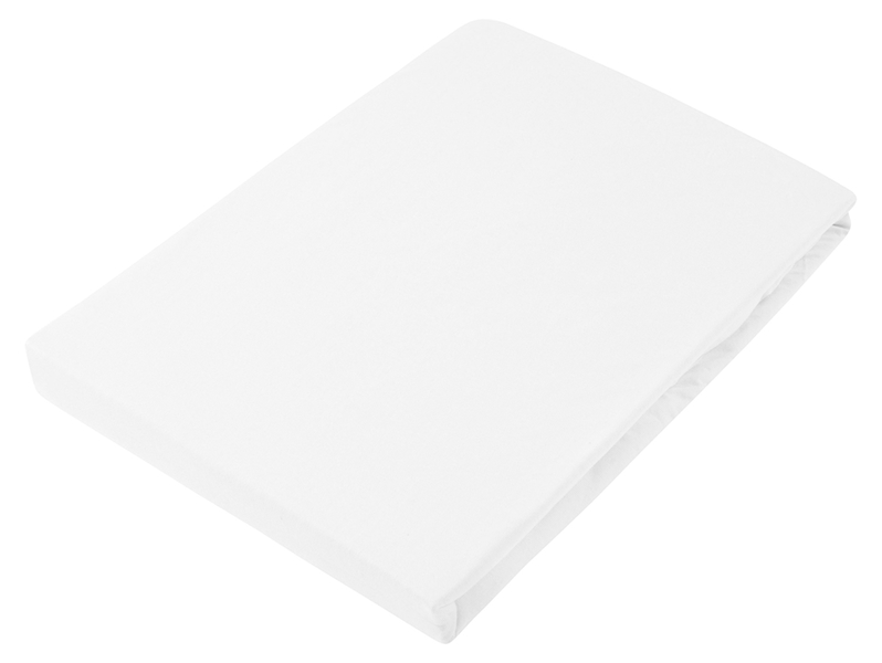 Prześcieradło z gumką Tess jersey 90x200 cm białe