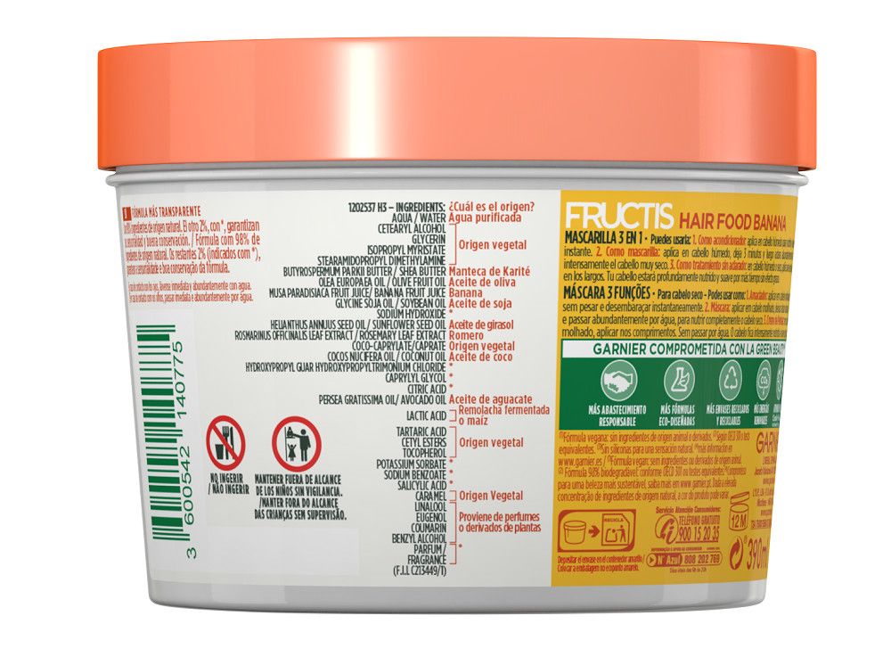 Fructis Hair Food maska z ananasom Maske za lase
