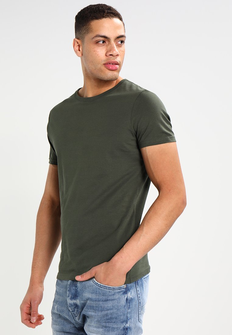 Pier One Basic T-shirt - kaki