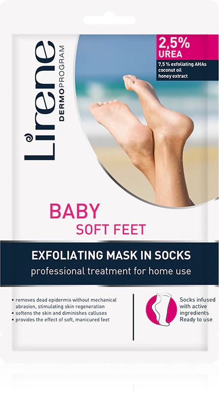 Meias para os pés Lirene Foot Care: esfoliantes, hidratantes e suavizantes.