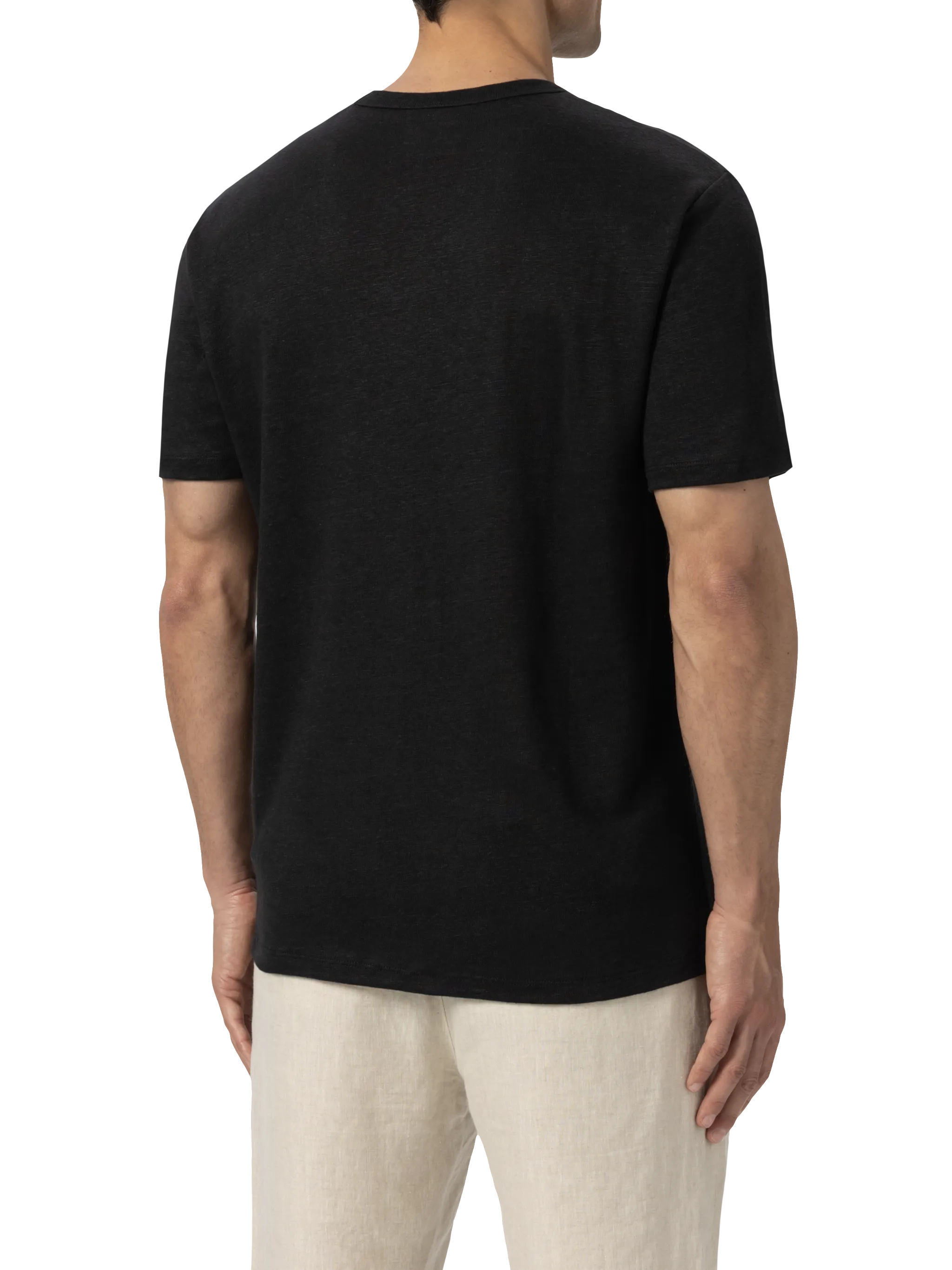 Ecstasea T-shirt van zwart linnenjersey