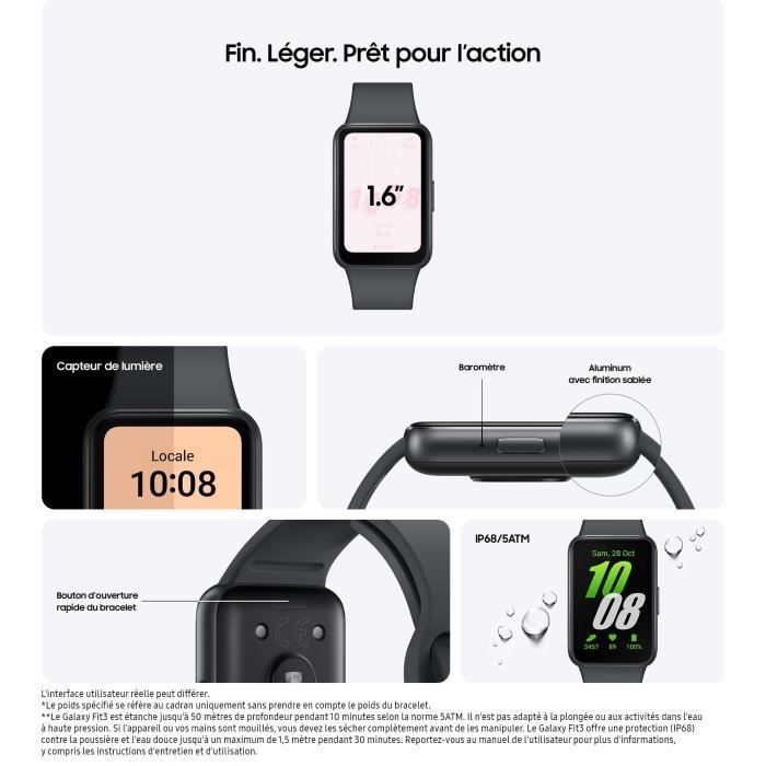 SAMSUNG Galaxy Fit 3 Smart Bracelet Grijs