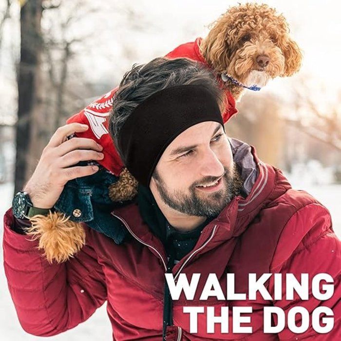 Earmuffs for men, women and children – Winter headwear for running, cycling and skiing in cold weather, grey