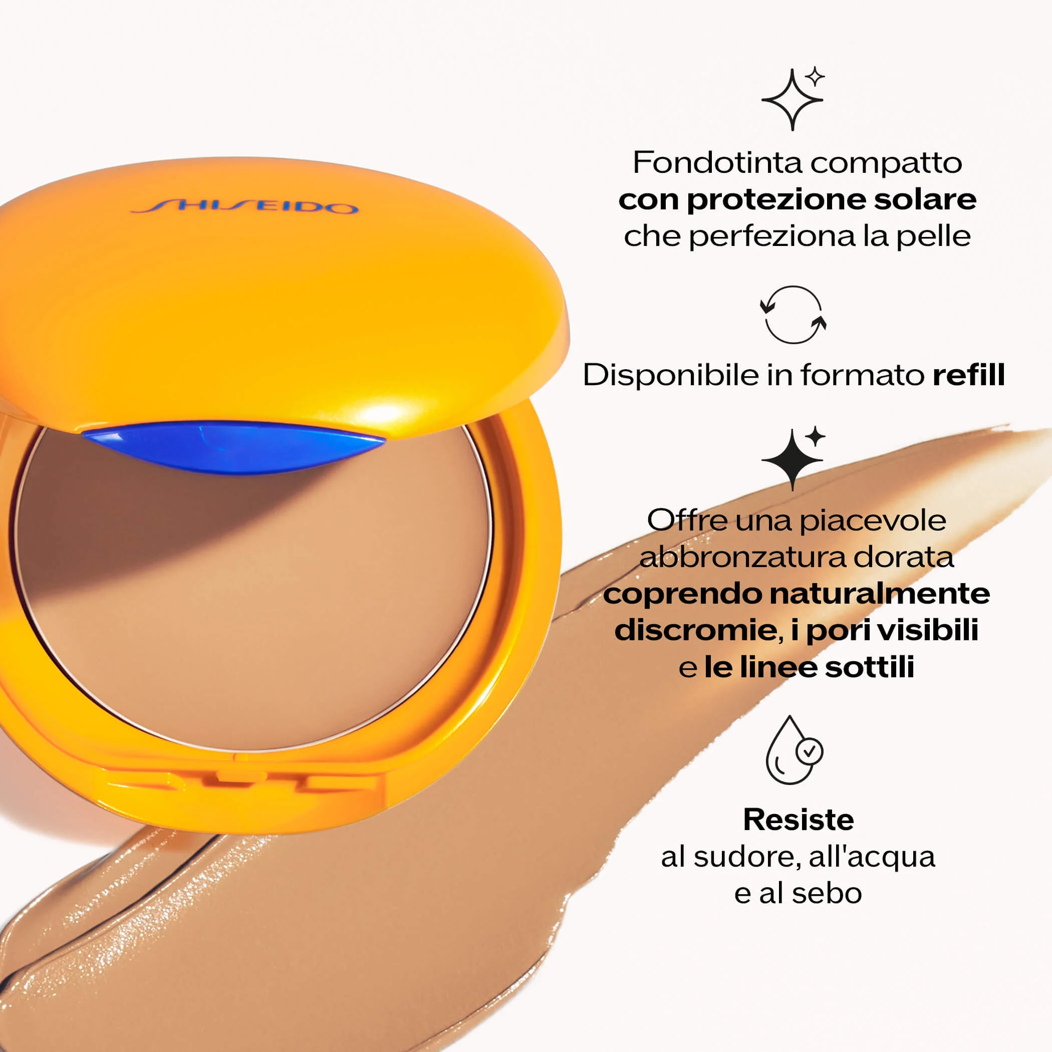 Solari Tanning Compact SPF10 - Make Up  Solare viso, Fondotinta compatto, Fondotinta crema