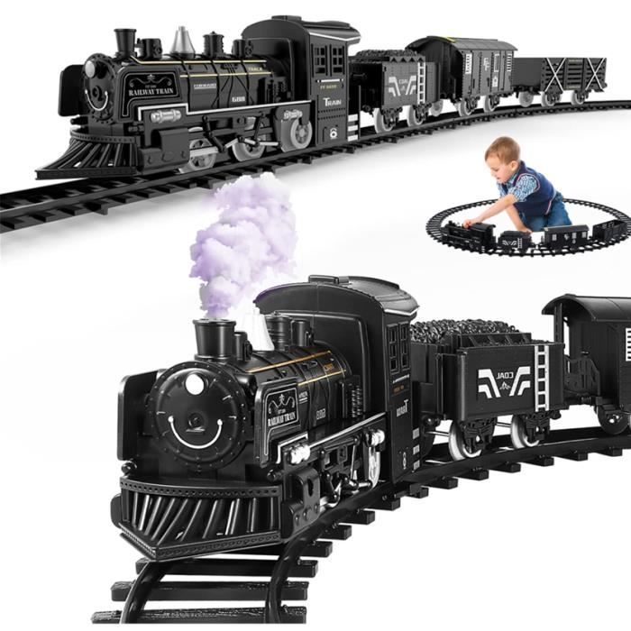 Trenino elettrico giocattolo - ZGEER - Locomotiva a vapore - Suoni realistici - Luci a LED - Musica