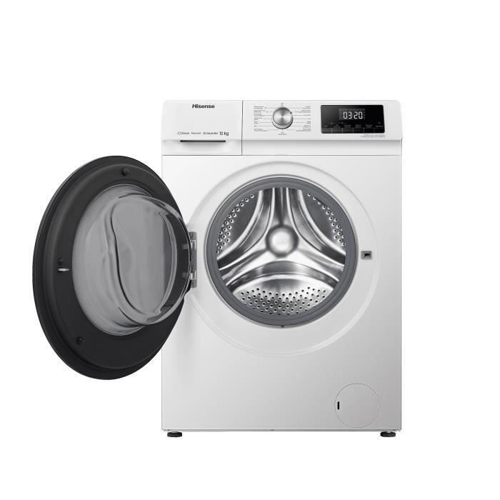 Lavadora tipo ojo de buey - HISENSE - WFQA1214EVJM - 12 kg - 1400 rpm - Vapor Purejet