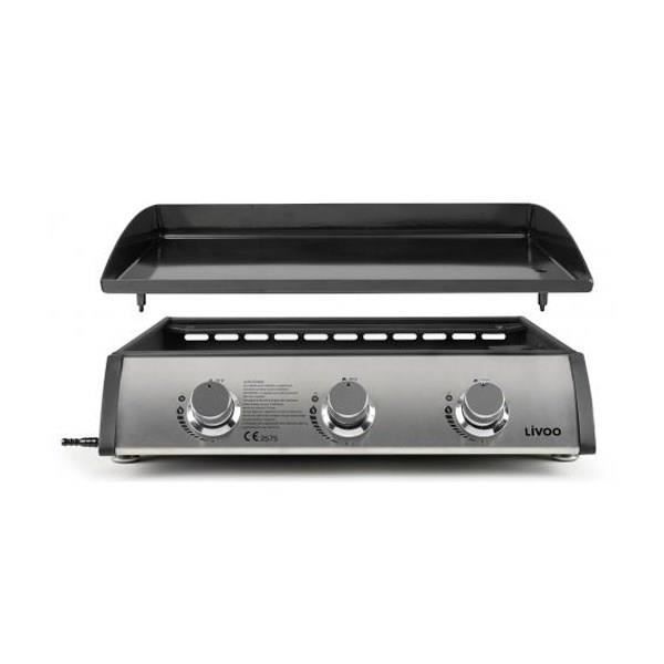 Plancha gaz - DOC277 - 7500W - Acier émaillé - 3 Brûleurs - 6 à 12 personnes