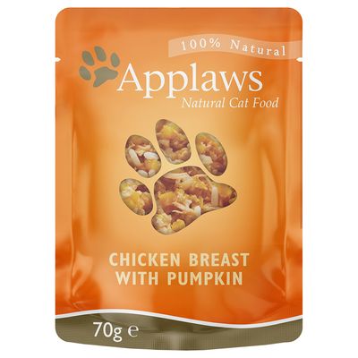 12 x 70 g Applaws vådfoderposer til voksne katte i bouillon - 9 + 3 gratis!*