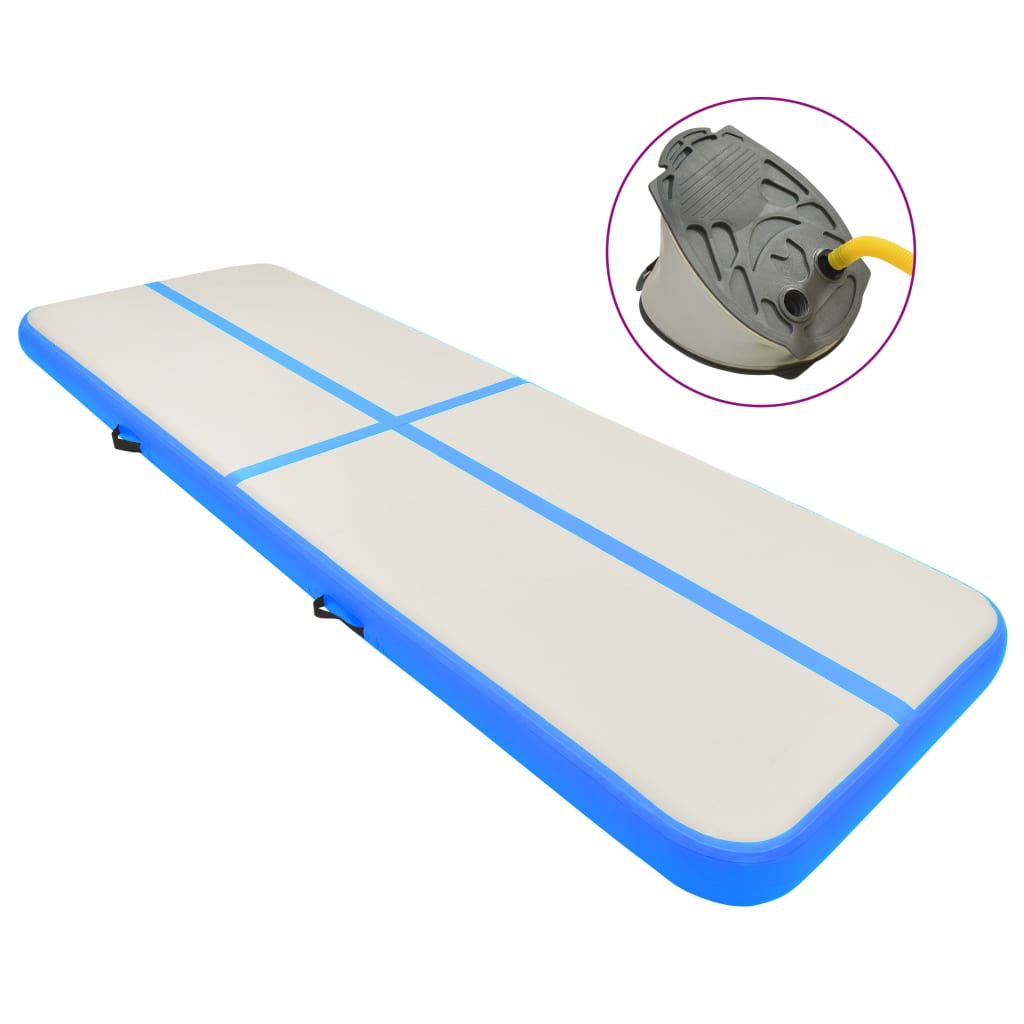 Vidaxl Napuhavajuća gimnastička strunjača s pumpom 500x100x15 cm